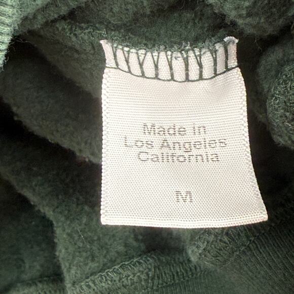Clare V Womens OUI Cotton Pullover Crewneck Sweatshirt Green Size Medium - Picture 7 of 8